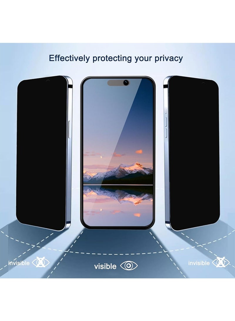 2 Pack Privacy Screen Protector Tempered Glass  for iPhone 15 Pro Max - Image 3