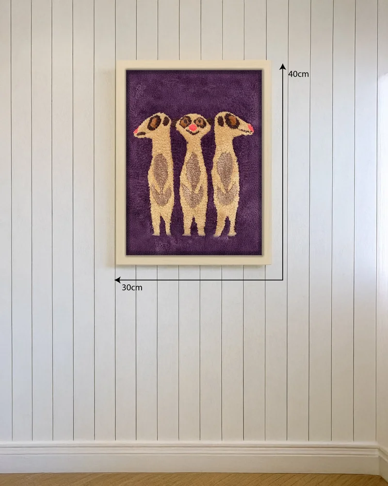 FILLE A FILLE Meerkat Tufted Artwork