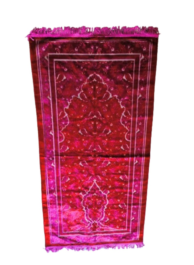 Vitacelli Prayer Mat 614GSM  Anti-Slip Velvet Top Islamic Prayer Mat New Design Thick Padded Sajadah Prayer Rug for Men Women Eid Gift Ramadan ( 140cm X 72cm) - Image 1