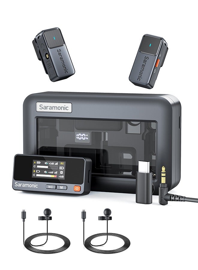 سارامونيك ميكروفون لاسلكي بحجم جيب الهواء سارامونيك الأصلي لإلغاء الضوضاء ميكروفون ميكروفون لوبل للفيلوجينج كاميرا جهاز أندرويد آيفون 15/16 DSLR - Image 1