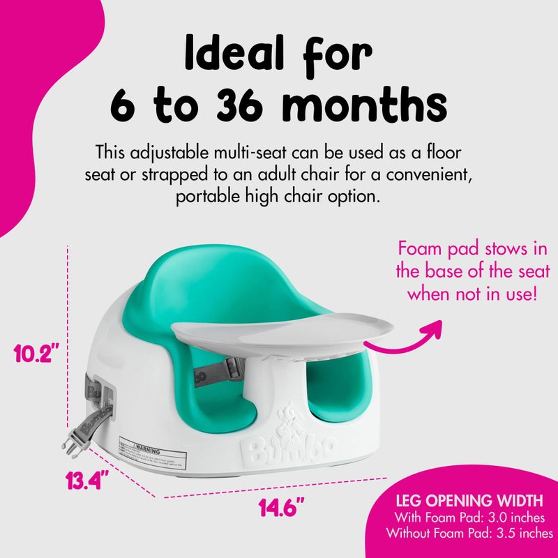Bumbo 3-in-1 Baby Multi Seat Booster with Feeding Tray, 6-36 Months Old, Aqua - Image 3