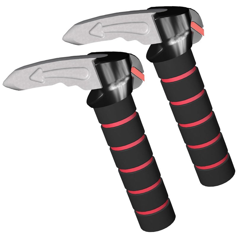 TONINT 3 in 1 Car Door Assist Handle for Elderly Handicapped with Window Breaker Seatbelt Cutter Red2 Packs - Image 2