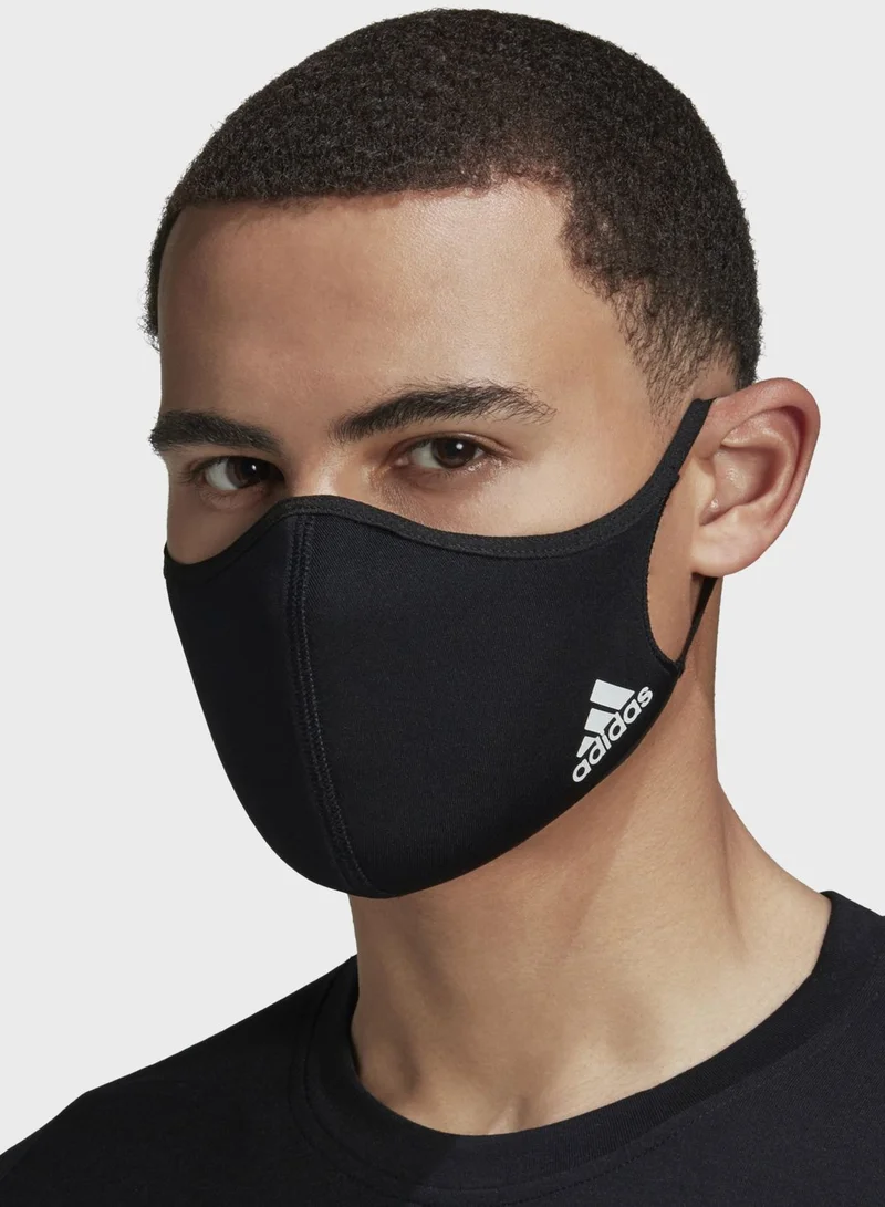 adidas مجموعة ماسكات وجه كبيرة (عدد 3)
