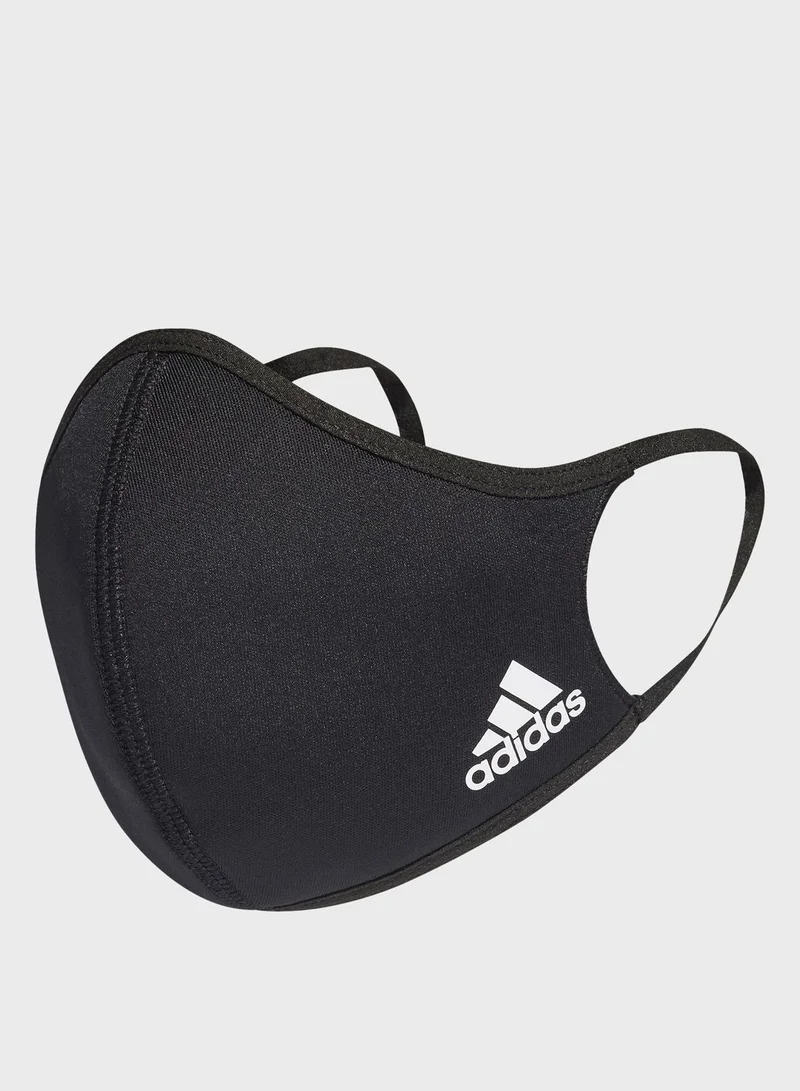 adidas مجموعة ماسكات وجه كبيرة (عدد 3)