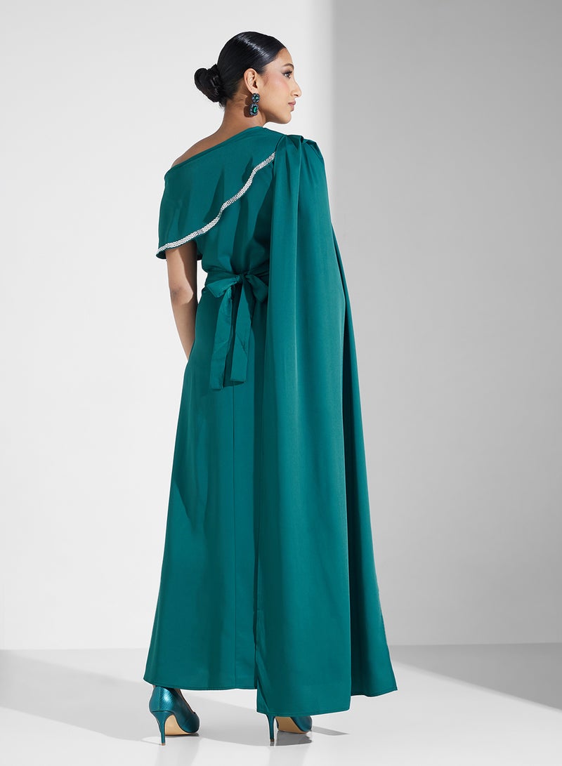 Khizana Emerald Evening Dress - Image 2