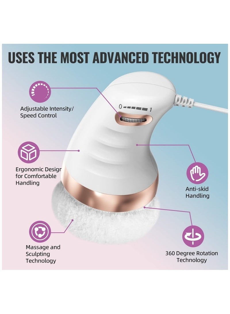 Ru syanl Body Massager Electric Cellulite Massager with 3 Skin-Friendly Pads Handheld Body Contouring Machine for Toning The Abdomen arms and Thighs  - Image 4