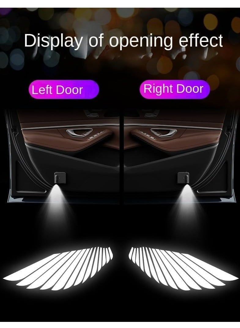 Loquat 2 Pack Car LED Wing Door Lights,  Wing Logo Door Lights, LED Shadow Light Projector, No Need to Punch Holes for Installation - Image 4