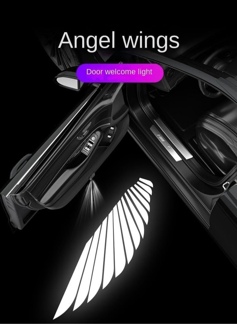 Loquat 2 Pack Car LED Wing Door Lights,  Wing Logo Door Lights, LED Shadow Light Projector, No Need to Punch Holes for Installation - Image 5