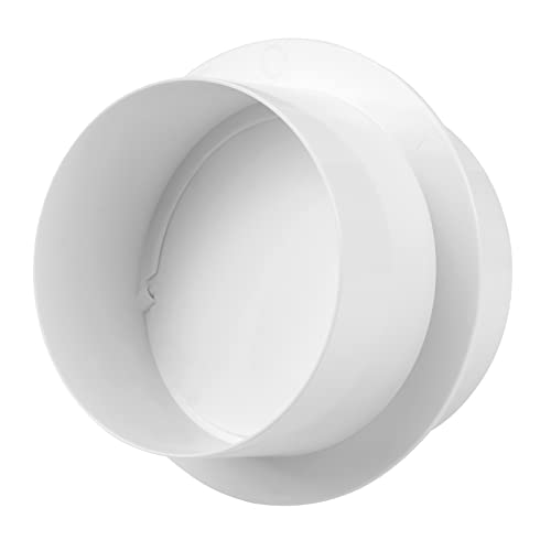 Teqooza 4 Inch Backdraft Damper Inline Extractor Fan Vent Back Draught Shutter Flexible One-Way Airflow Ducting, ABS Plastic White - Image 4