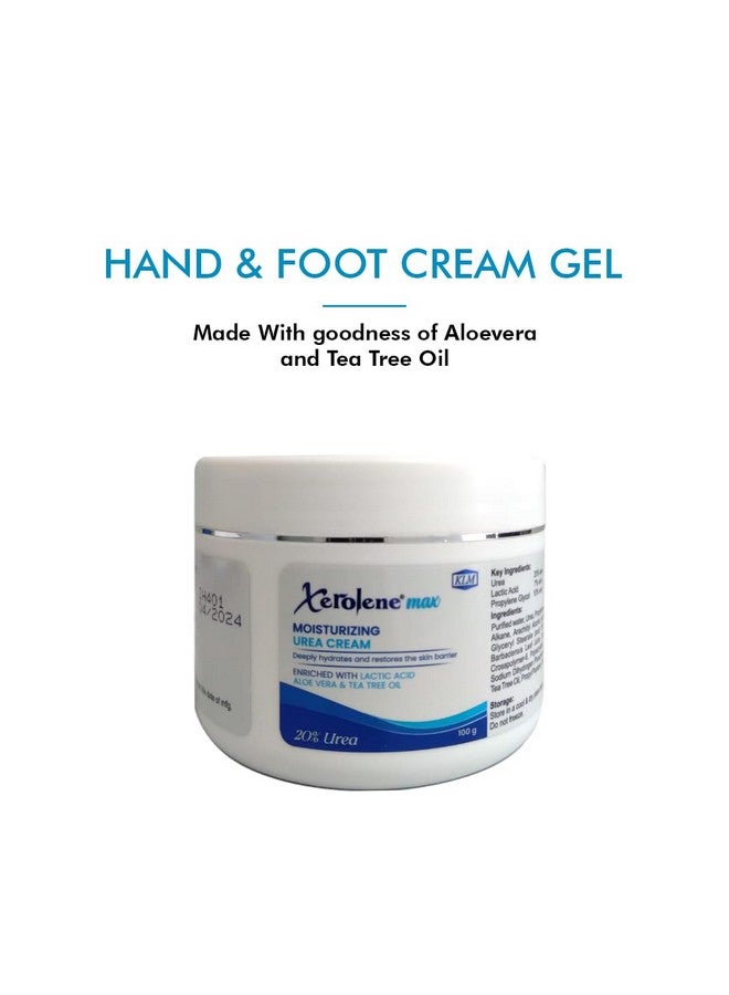 KLM Xerolene Max Hand & Foot Moisturizing Cream,100G | Deep Hydration With Aloe Vera & Tea Tree Oil  - Image 2