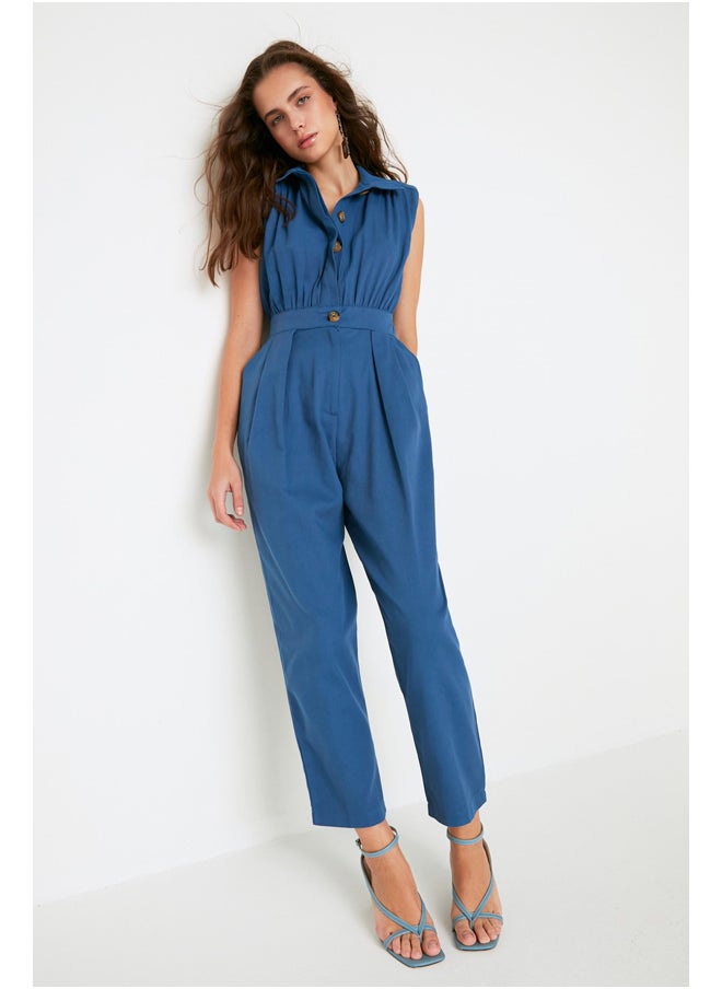 Indigo Shirt Collar Maxi Woven Jumpsuit TWOSS21TU0233 - pzsku/Z5C01316DC2A11F2CD02EZ/45/_/1730941496/4b29e21a-509c-4a34-90d4-5b5eb4deb62d