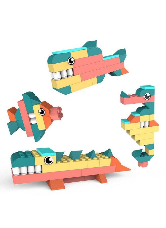 Webby 4 In 1 Water Animals Abs Building Blocks Kit Educational Building Blocks Fun Creative Toy Set For Kids (67 Pcs) Multicolor  - Image 3