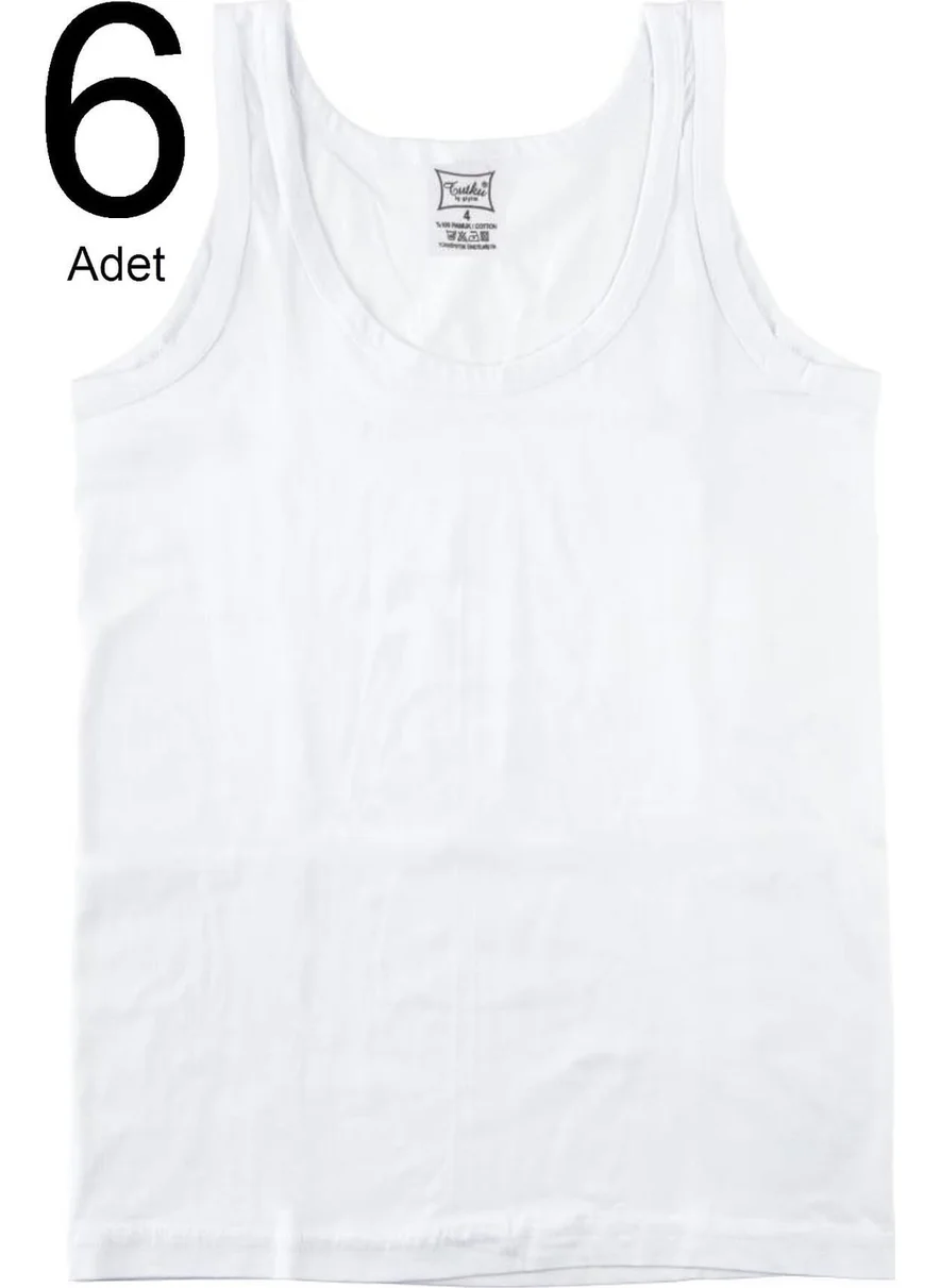 توتكو Boy Child White 6 Pack Undershirt ELF568TUT01246