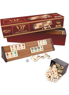 Star Oyun Aletleri Star Game Equipment Fabbatoys Vip Wooden Okey Set Light Color  - Image 1