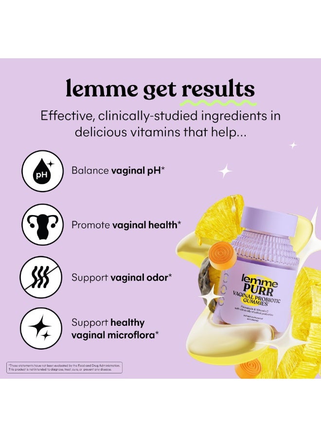 Lemme Vaginal Probiotic Gummies for Women pH Balance Healthy Odor Yeast Balance with Vitamin C 60 Gummies - Image 2