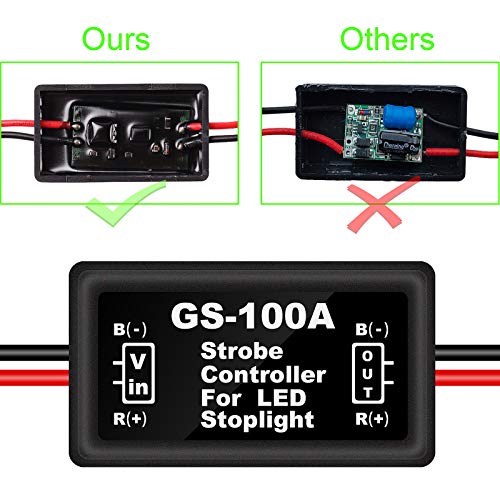Kinstecks 2PCS LED Flash Strobe Controller Brake Light Flasher Brake Light Strobe Module for Motorcycles Cars Trucks(Only for LEDs) - Image 4