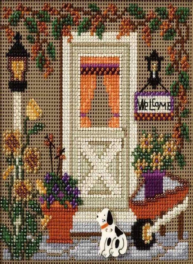 Mill Hill Country Welcome Beaded Counted Cross Stitch Kit Mill Hill Buttons Beads 2007 Autumn MH147206 - Image 1