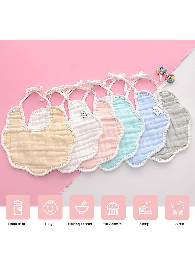 إيروريكس مريلة أطفال من الشاش، عبوة من 6 قطع، مريلة لعاب الأطفال قابلة للتعديل، وشاح متعدد الاستخدامات، للجنسين، الأولاد والبنات - Image 5