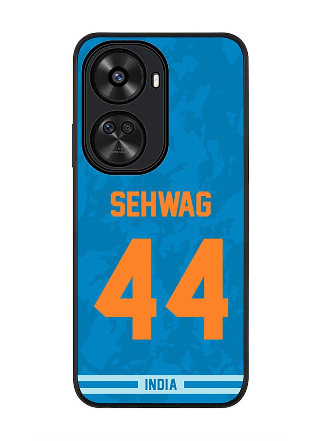 Stylizedd Rugged Black edge case for Huawei nova 12 SE / Huawei nova 11 SE 4G, Slim fit Flexible Anti Drop Thin Cover - Team India Virender Sehwag, Jersey No 44  - Image 1