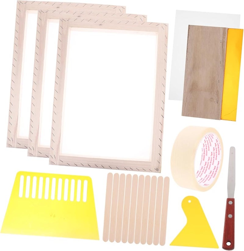 Wooden Screen Printing Frame Kit For Beginners DIY Art Projects Durable - Image 1