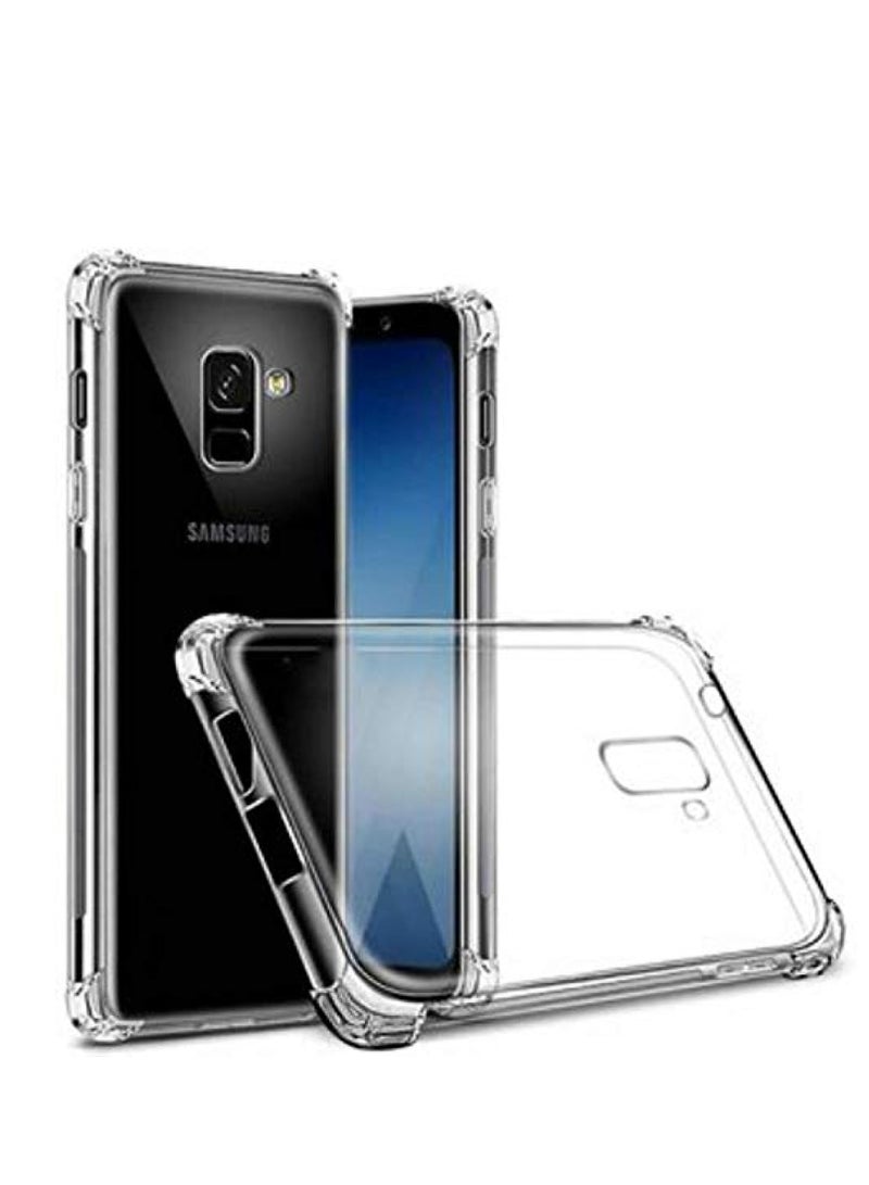 جراب خلفي خلفي لهاتف سامسونج جالاكسي A6 2018 - شفاف