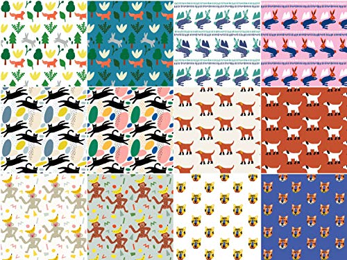 COTTONVILL MALLANGLUNA Collection 20COUNT Cotton Print Quilting Fabric, Precuts (Quarter 12pcs, Animals) - Image 3