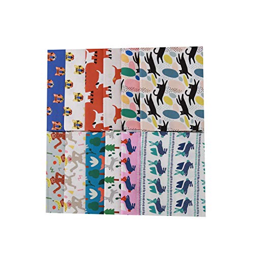 COTTONVILL MALLANGLUNA Collection 20COUNT Cotton Print Quilting Fabric, Precuts (Quarter 12pcs, Animals) - Image 2