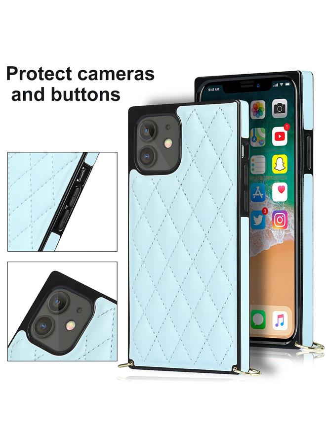 زبون جراب لهاتف iPhone 12 mini أنيق بنمط معيني من جلد الألياف الدقيقة + جراب مقاوم للصدمات من مادة TPU مع حزام كروس بودي سلسلة - Image 5