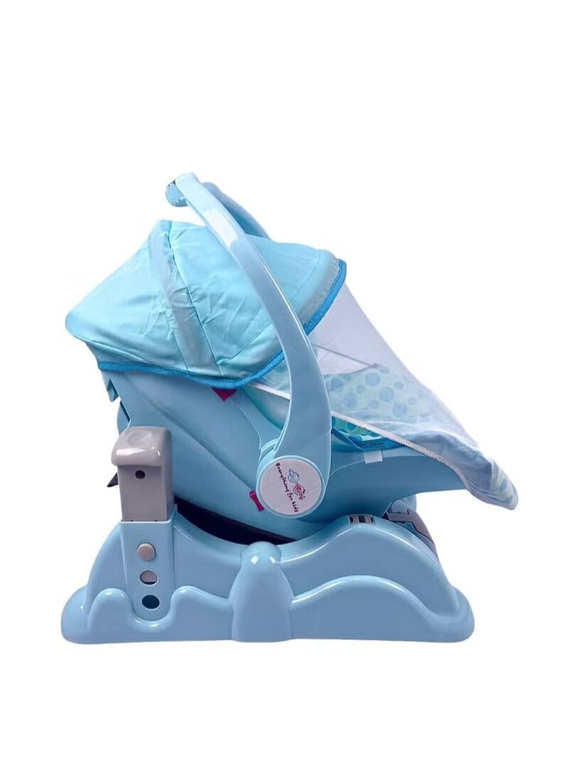 إفريثينج فور كيدز كرسي هزاز للأطفال قابل للتعديل 3 ارتفاعات مختلفة قاعدة قابلة للفصل مع شبكة ومريحة - Image 4