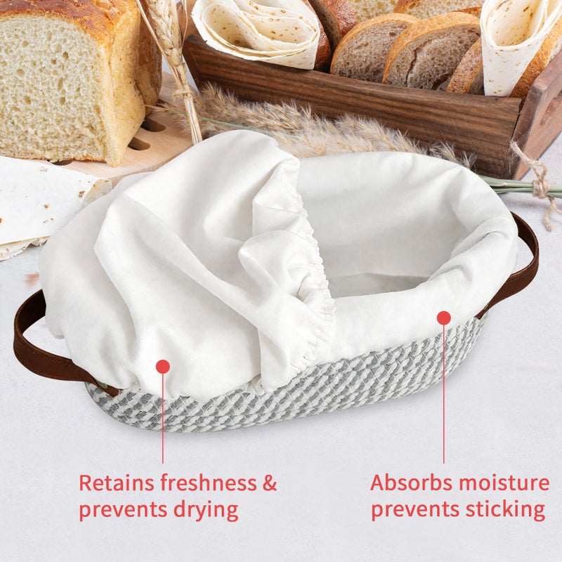 PeacePeo 38 Pcs Sourdough Starter Kit, Cotton Rope Banneton Bread Proofing Basket with Sourdough Starter Jars,10 Inch Round & Oval Proofing Basket with Liners & Covers for Artisan Bread Baking - Image 3