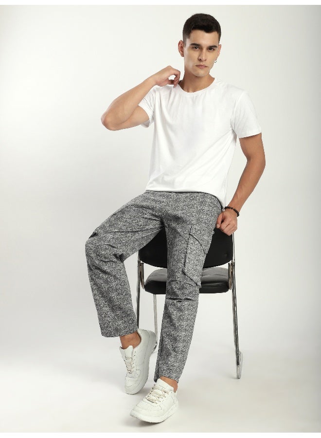 Grey Color Blast Cargo Pants for men's