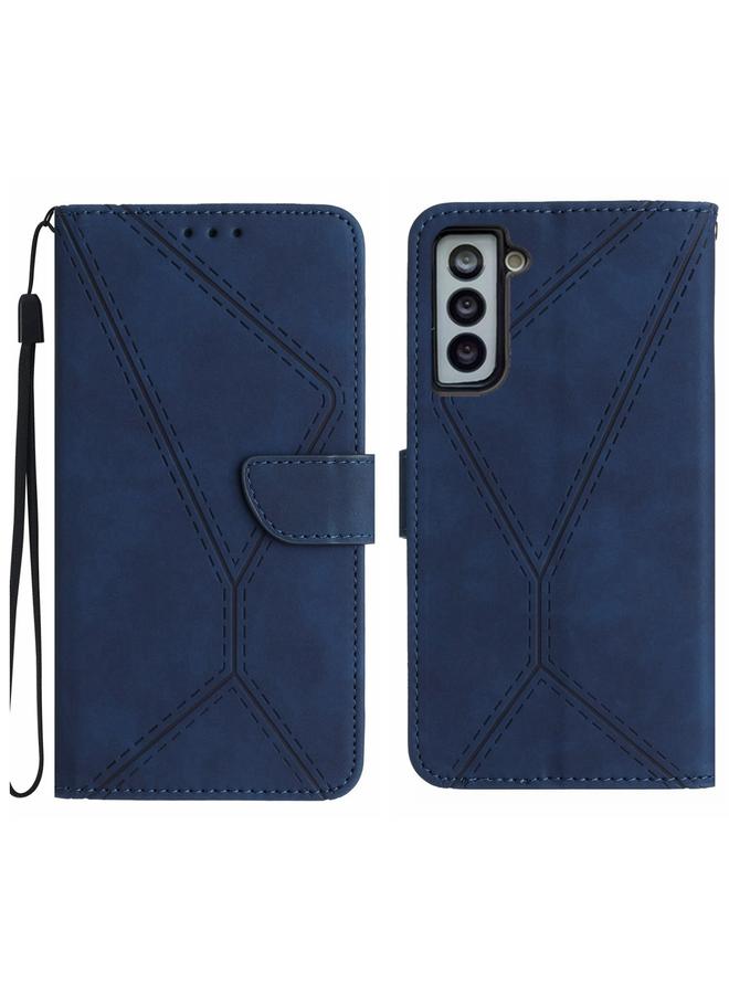 erorex Case For Samsung Galaxy S21+ 5G Stitching Embossed Leather Phone Case - Image 1