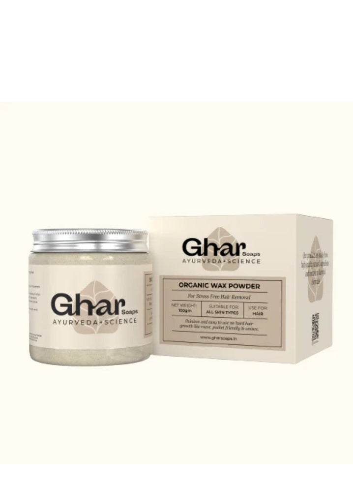 Ghar soaps - Organic Hair Removal Wax Powder | Instant Hair Remover Organic | Hair Wax Removal Powder for All Hair & Skin types - Image 1