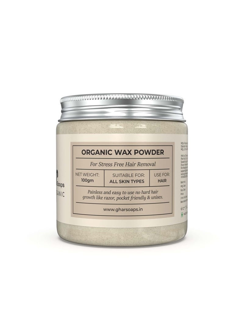 Ghar soaps - Organic Hair Removal Wax Powder | Instant Hair Remover Organic | Hair Wax Removal Powder for All Hair & Skin types - Image 1
