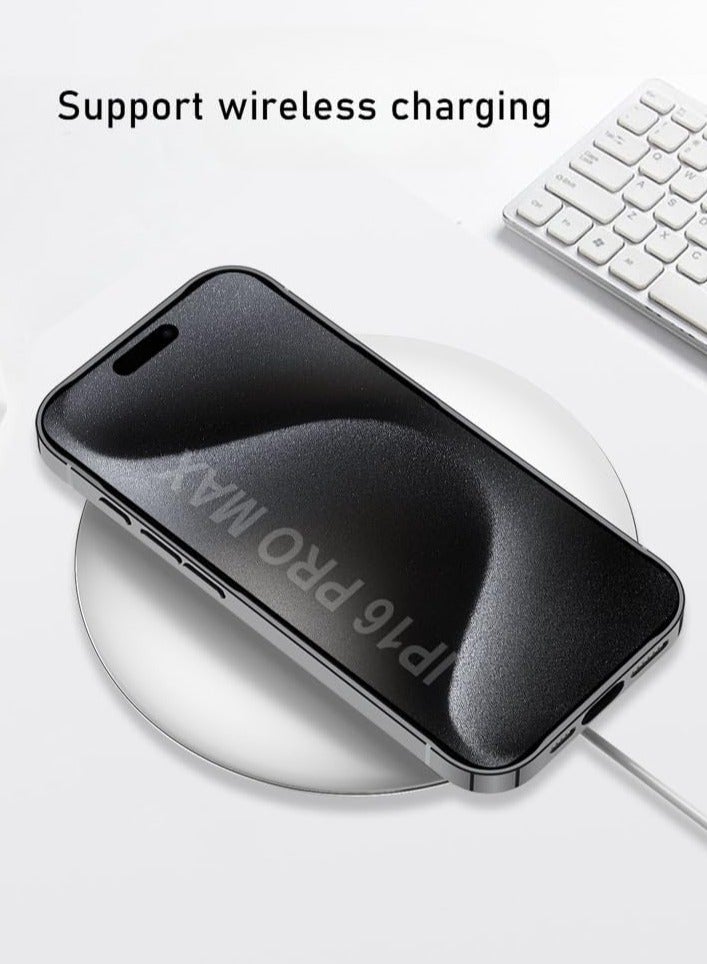 General Leather Cover Case Compatible with IPhone 16 Pro Max Case,with Hidden Bracket and Storage Card Bag, Built-in Magnetic Attraction Cover for IPhone 16 Pro Max  - Image 5