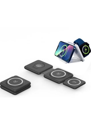 Charging Station for Apple Multiple Devices - 3 in 1 Magnetic Foldable Wireless Charger Dock - Travel Charging Pad for iPhone 14 13 12 Pro Max Plus Watch & Airpods(Black) - pzsku/Z5C01CF384D4D228ECF83Z/45/_/1679554942/2939e15e-f3e4-46a6-a48c-39df48149467