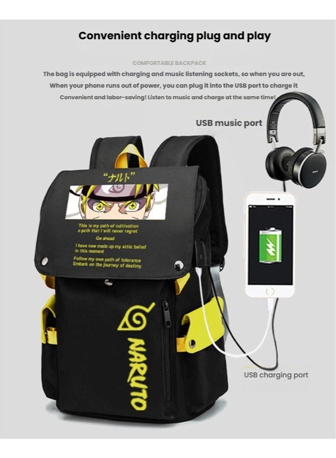 Naruto schoolbag large-capacity student backpack men and women leisure sports travel backpack student school backpack - Image 3
