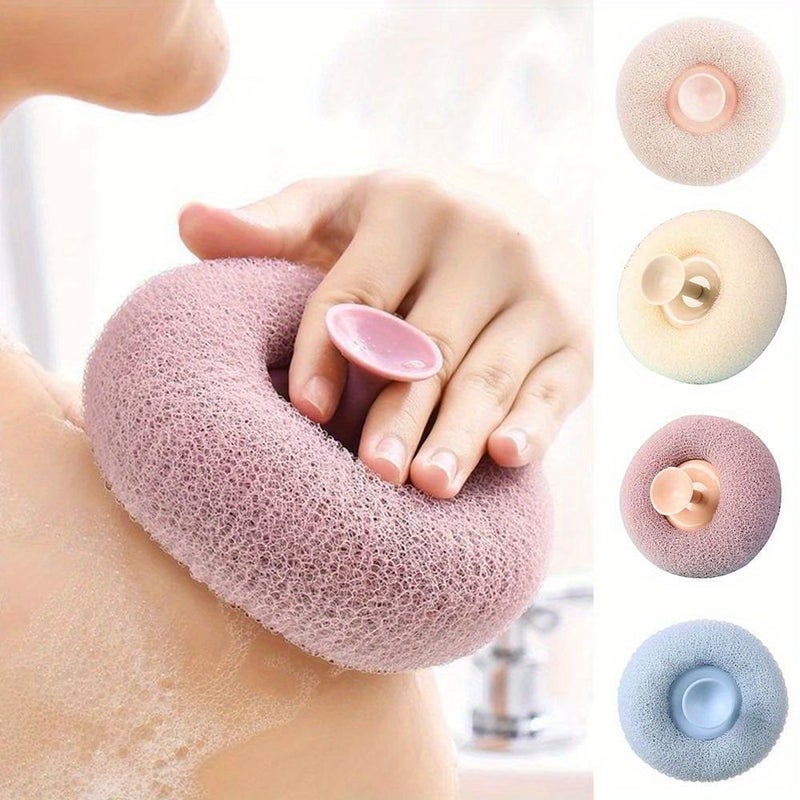 Blue Round Mesh Bath Sponge Balls For Exfoliating Shower Cleaning Body Scrubber - Image 1