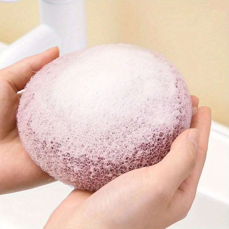 Blue Round Mesh Bath Sponge Balls For Exfoliating Shower Cleaning Body Scrubber - Image 4
