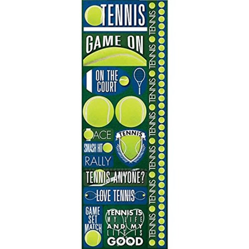 Reminisce Signature Series Cardstock Combo Stickers, 4.25 by 12-Inch, Tennis - Image 5