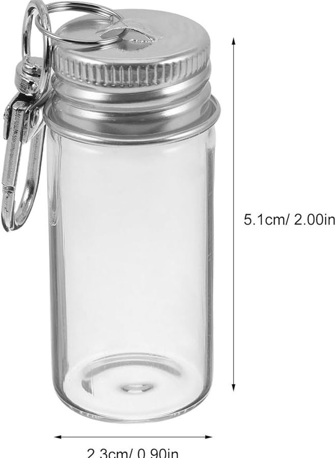 10ml Small Glass Bottle Keychain Set Of 10 Mini Seasoning Jars For DIY Wedding Favors Crafts - Image 3