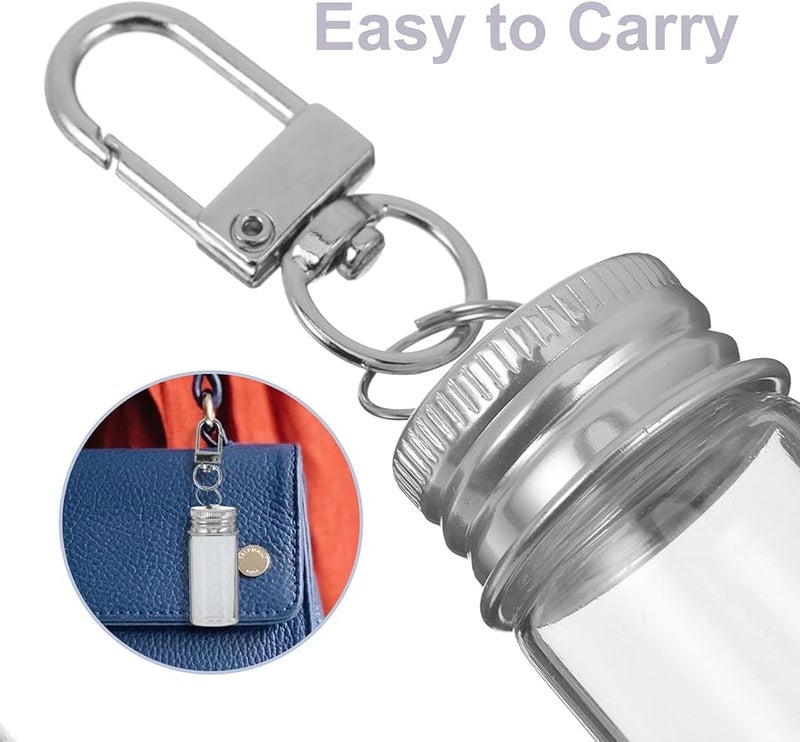 10ml Small Glass Bottle Keychain Set Of 10 Mini Seasoning Jars For DIY Wedding Favors Crafts - Image 4