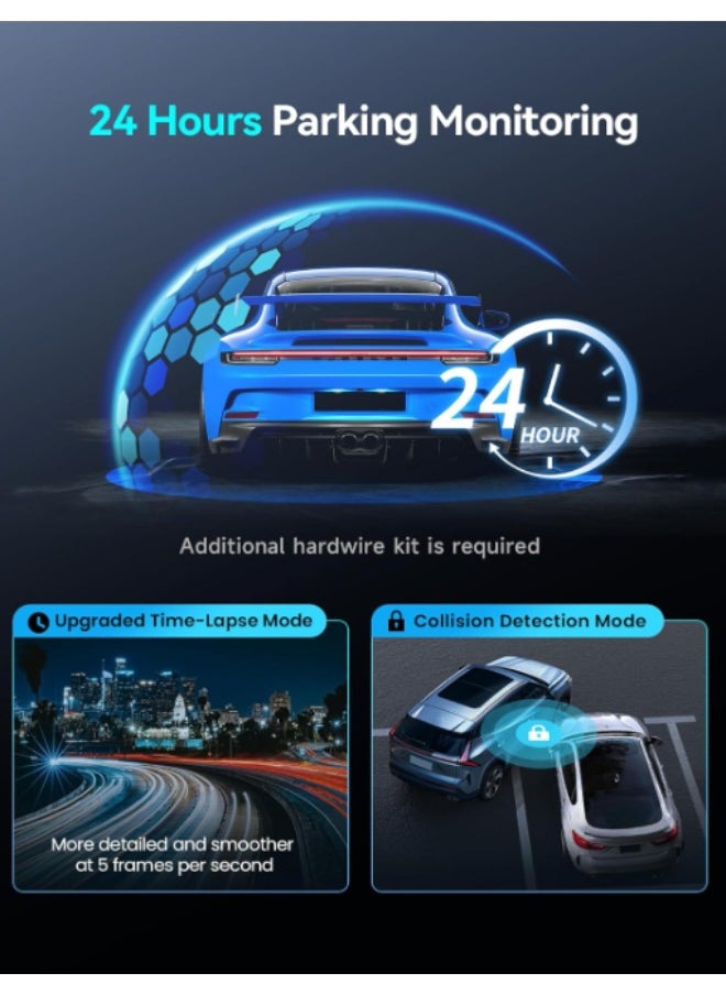 ddpai - DDPAI 4K Dash Cam Front and Rear, 4K+1080P Dash Cam, Dual STARVIS 2 Sensors,5G WiFi GPS, Dashcam with Free 32GB eMMC,Night Vision,3" IPS,HDR,ADAS,24 Hours Parking Mode,Loop Recording G-Sensor, Z60 Pro - Image 1
