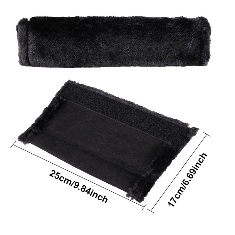 Redvant Car Seat Belt Shoulder Pads Car Safety Belt Soft Pad Cover for Comfortable Driving, Universal Fit for All Cars and Backpack (Black, Pack of 1) - Image 3