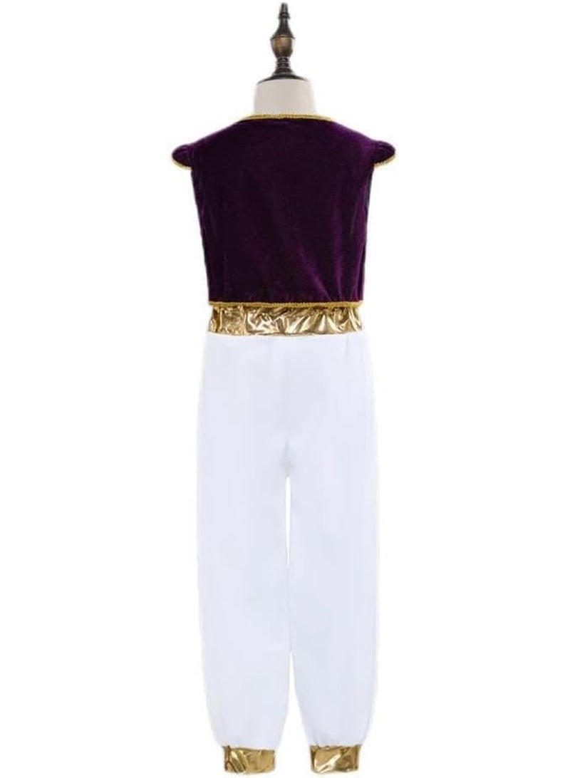 Movie Aladdin Magic Lamp cos costume Aladdin Prince cosplay costume For Boys  - Image 3