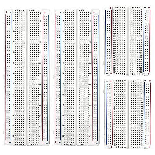 MCIGICM Breadboards, 2Pcs 830 Point and 2Pcs 400 Point Solderless Bread Board for Proto Shield Distribution Connecting Blocks - Image 1