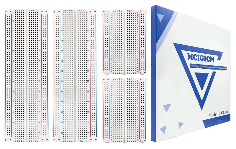 MCIGICM Breadboards, 2Pcs 830 Point and 2Pcs 400 Point Solderless Bread Board for Proto Shield Distribution Connecting Blocks - Image 2