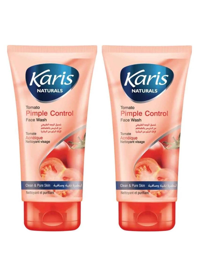 KARIS 2Pcs Karis Pimple Control Face Wash ,Tomato , 150ml - Image 1