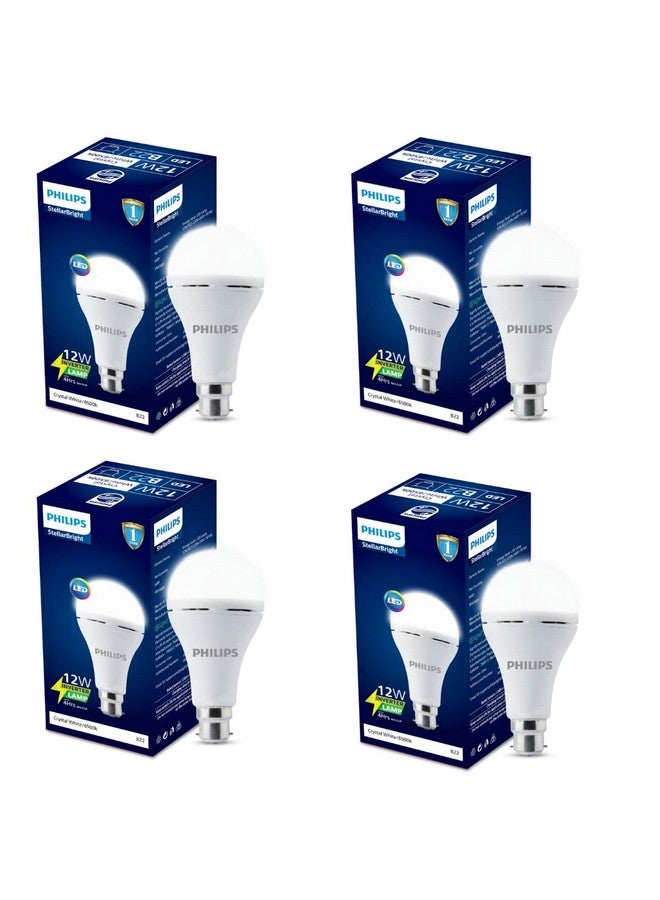 Philips 12W Emergency Bulb | Rechargeable Emergency Bulb for Power Cuts | Backup : 4hrs, Cool Day Light,Pack of 4 - Image 1