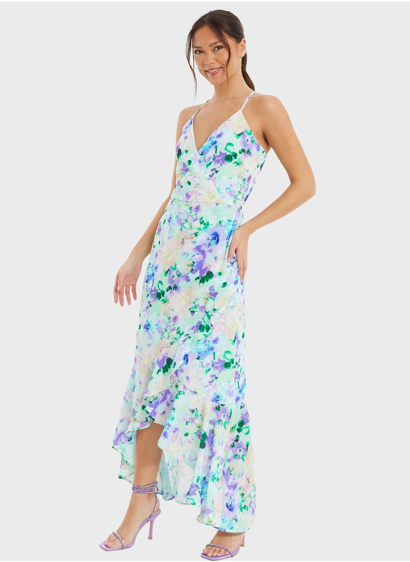 QUIZ Floral Print Dress  - Image 3